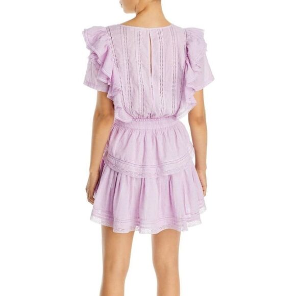 LoveShackFancy Natasha Women’s Dress in Violet Splash Hand Dye. Size P. - Picture 2 of 10